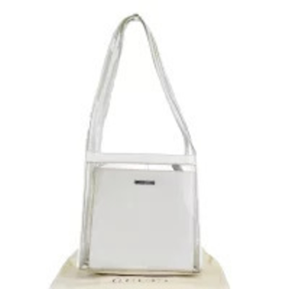 Gucci Vinyl Leather Shoulder Bag White